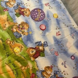 Michael Woodward Ramblungted Fabric Panel Kids 23x41 Blue Up Up and Away 1998